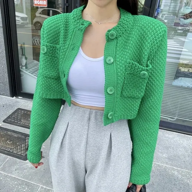 Cardigan court en maille