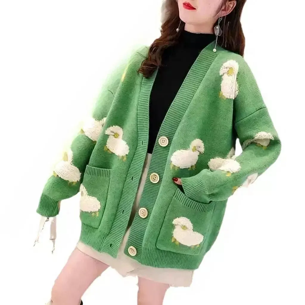 Cardigan motif moutons