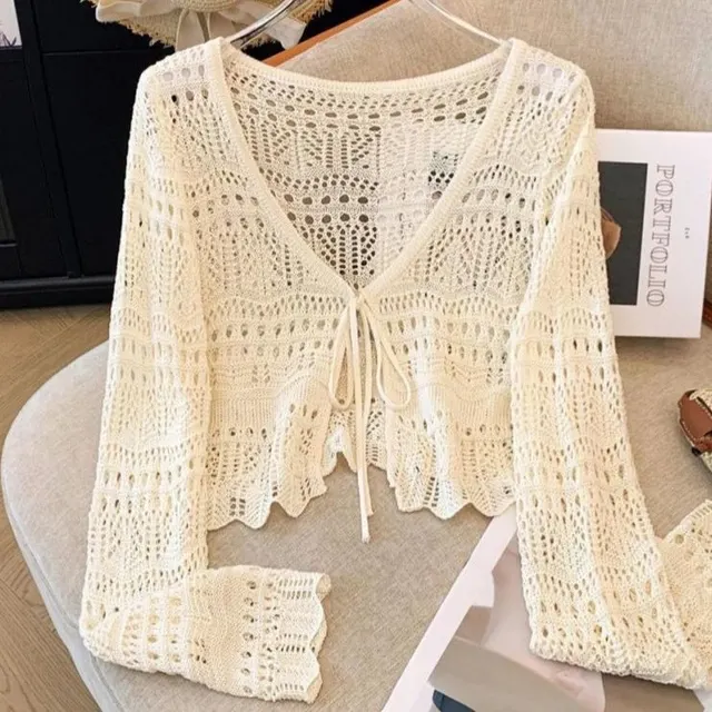 Cardigan court en crochet