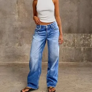 Jean large taille basse