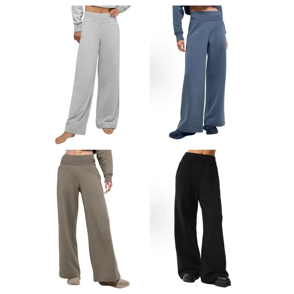 Pantalon large taille haute
