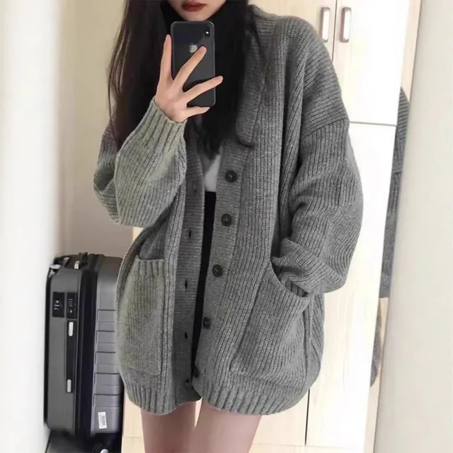 Cardigan oversize en maille
