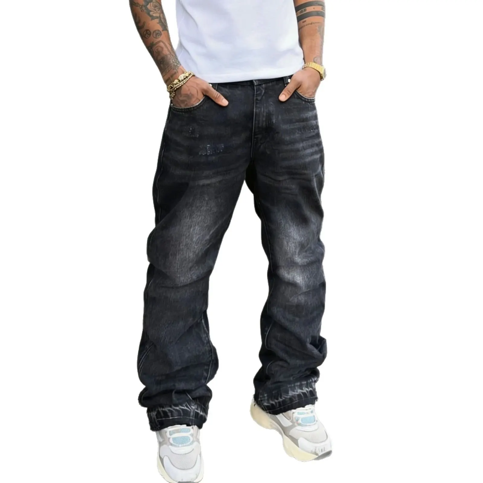 Jean baggy délavé