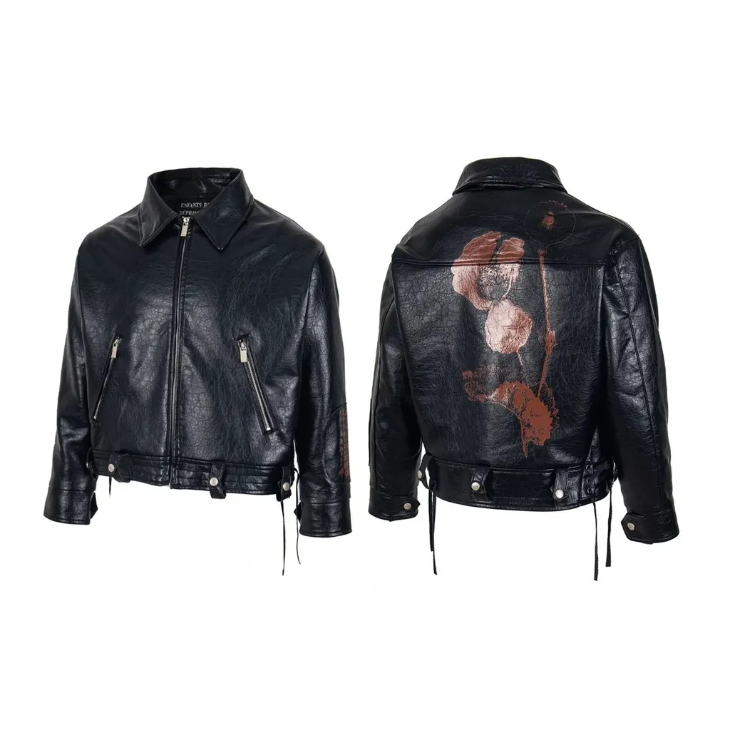 Blouson motard en cuir