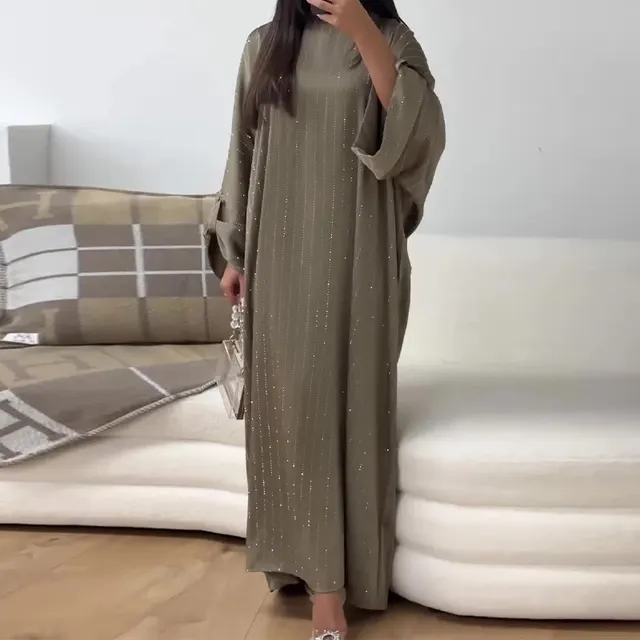 Robe abaya à strass