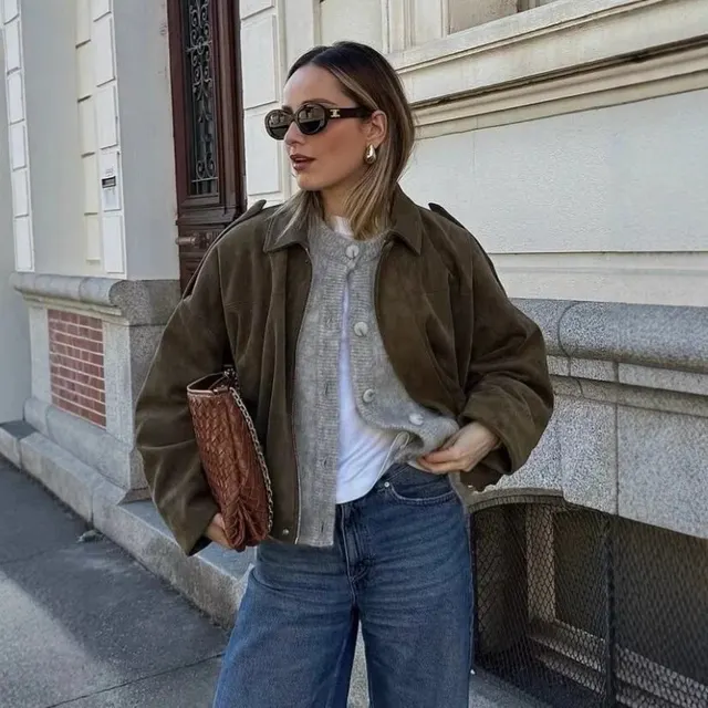 Veste aviateur effet daim