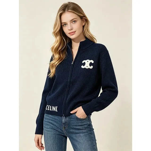 Cardigan zippé Celine Triomphe