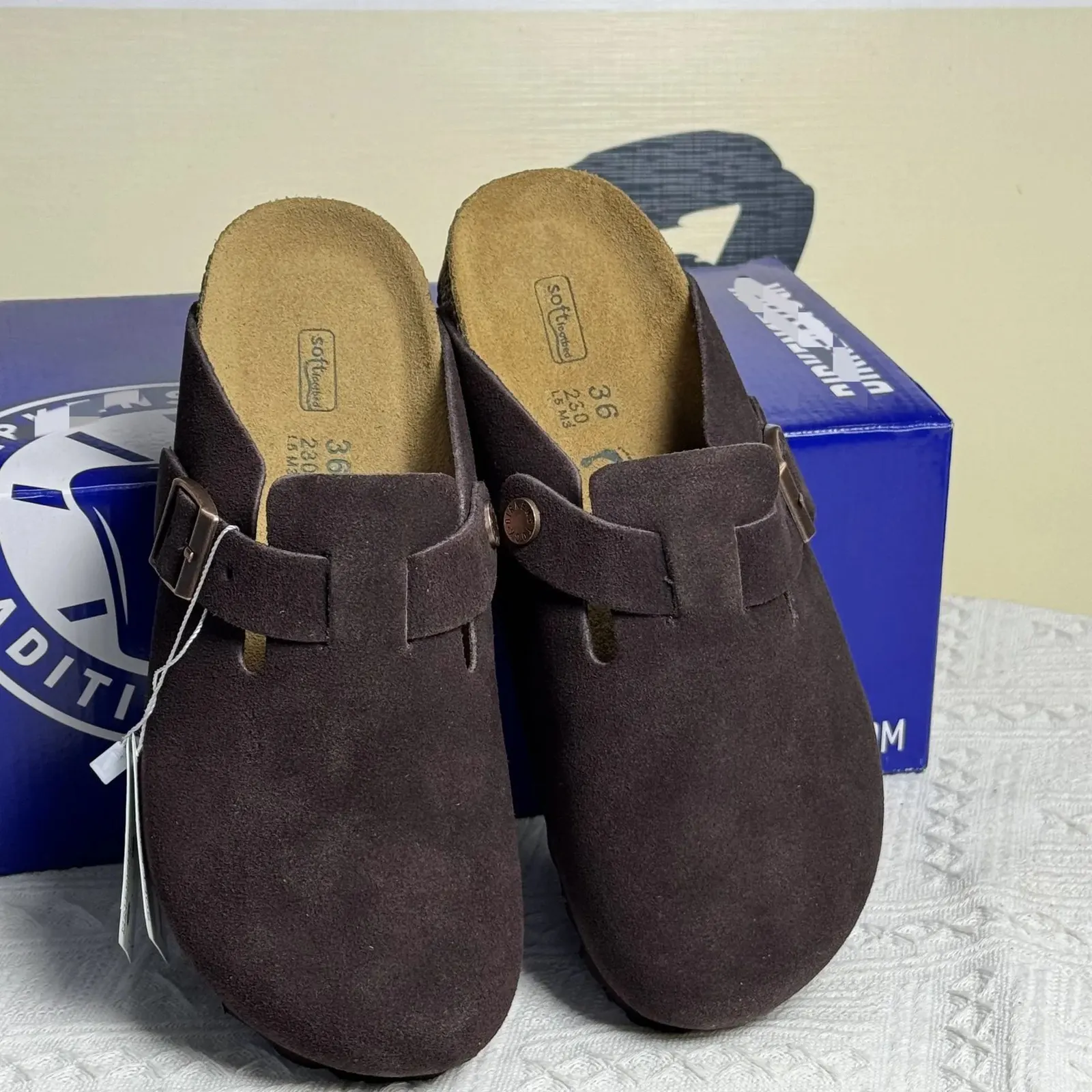 Sabots Birkenstock Boston en daim