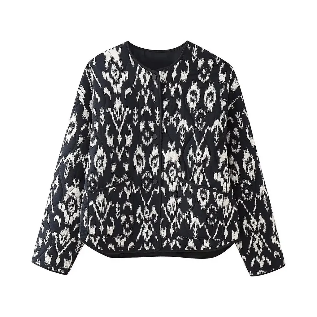 Veste matelassée sans col