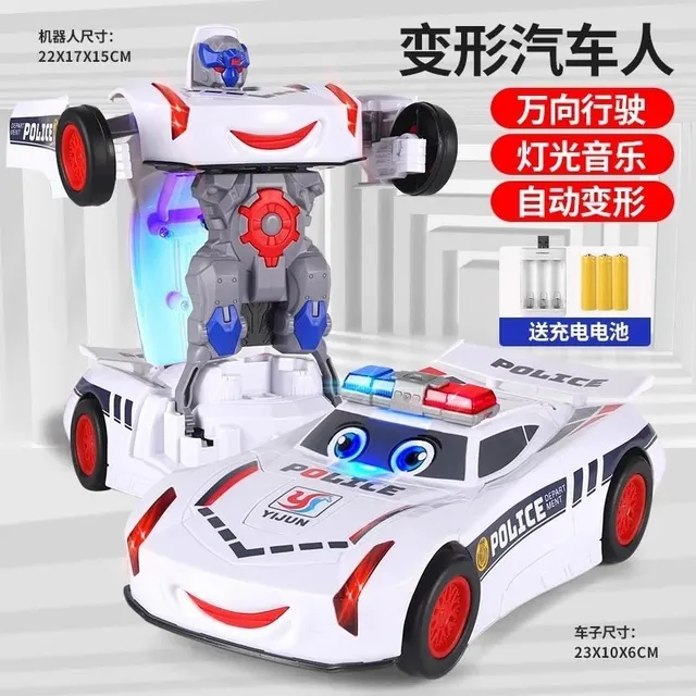 Voiture de police transformable robot
